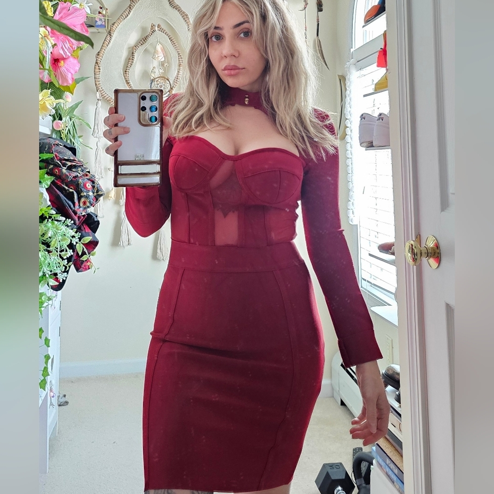 Miss circle bodycon Bandage Dress Size Small Melrose
